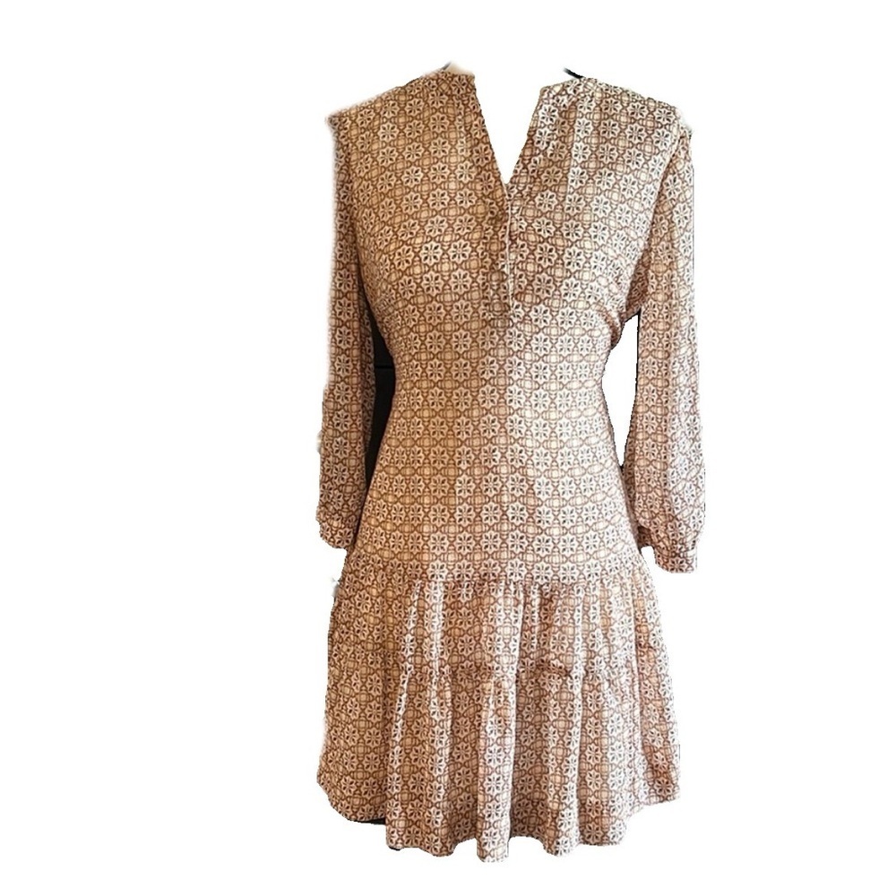 EUC Rose and Olive long sheer sleeve, lined dress boho style. Size small